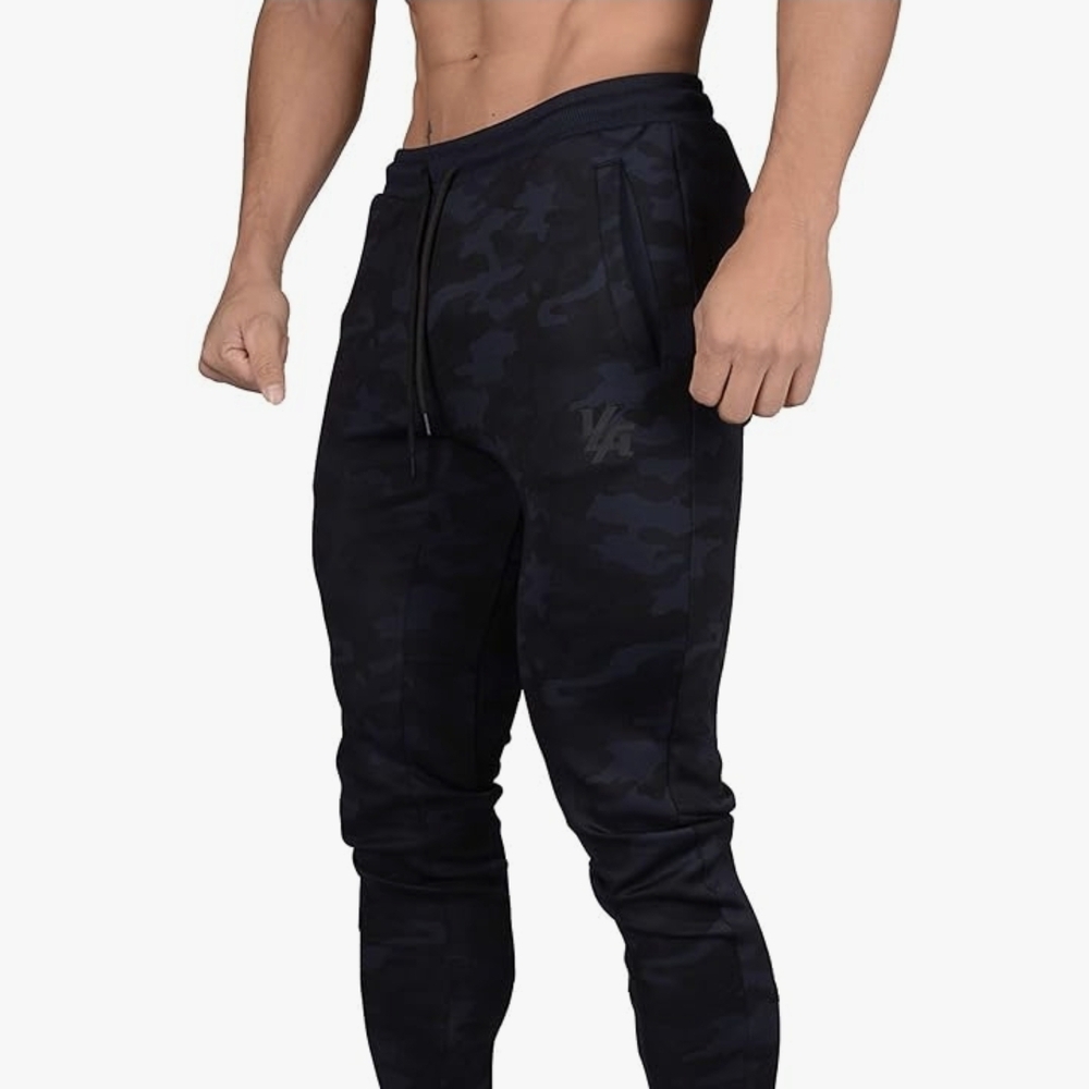 YoungLA Men's Dark Black Camo Joggers